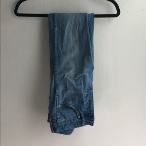 10” light wash high rise skinny